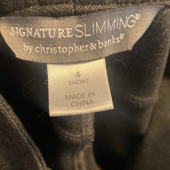Christopher & Banks signature slimming slacks size 4short - Picture 3 of 5